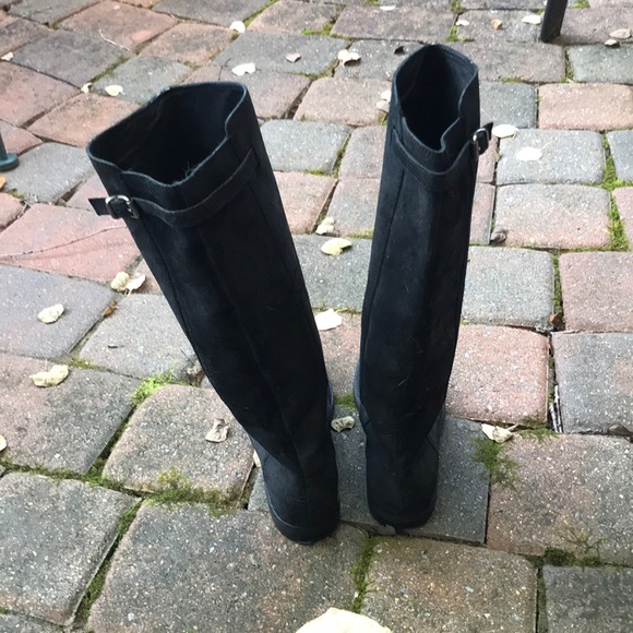 JCREW black suede riding boots sz 7 - Picture 3 of 6